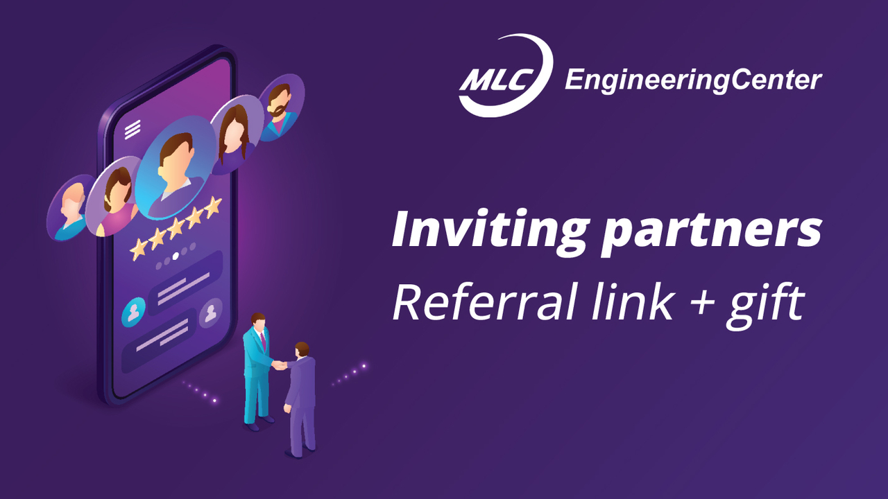Inviting partners. Referral link + gift