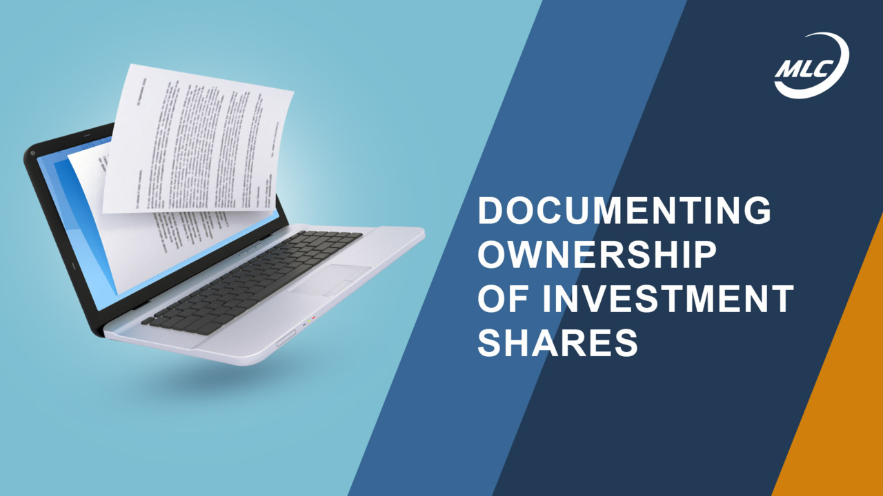 Documenting ownership of investment shares