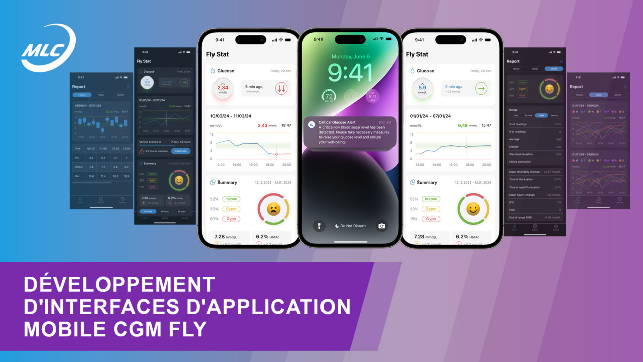 Développement d'interfaces d'application mobile CGM Fly