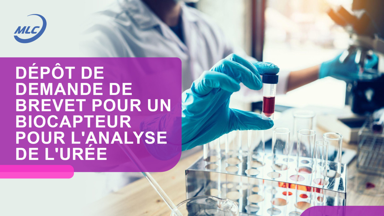 Dépôt de demande de brevet pour un biocapteur pour l'analyse de l'urée