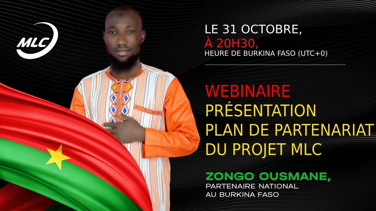 Burkina Faso. Webinaire Présentation plan de  partenariat du projet MLC