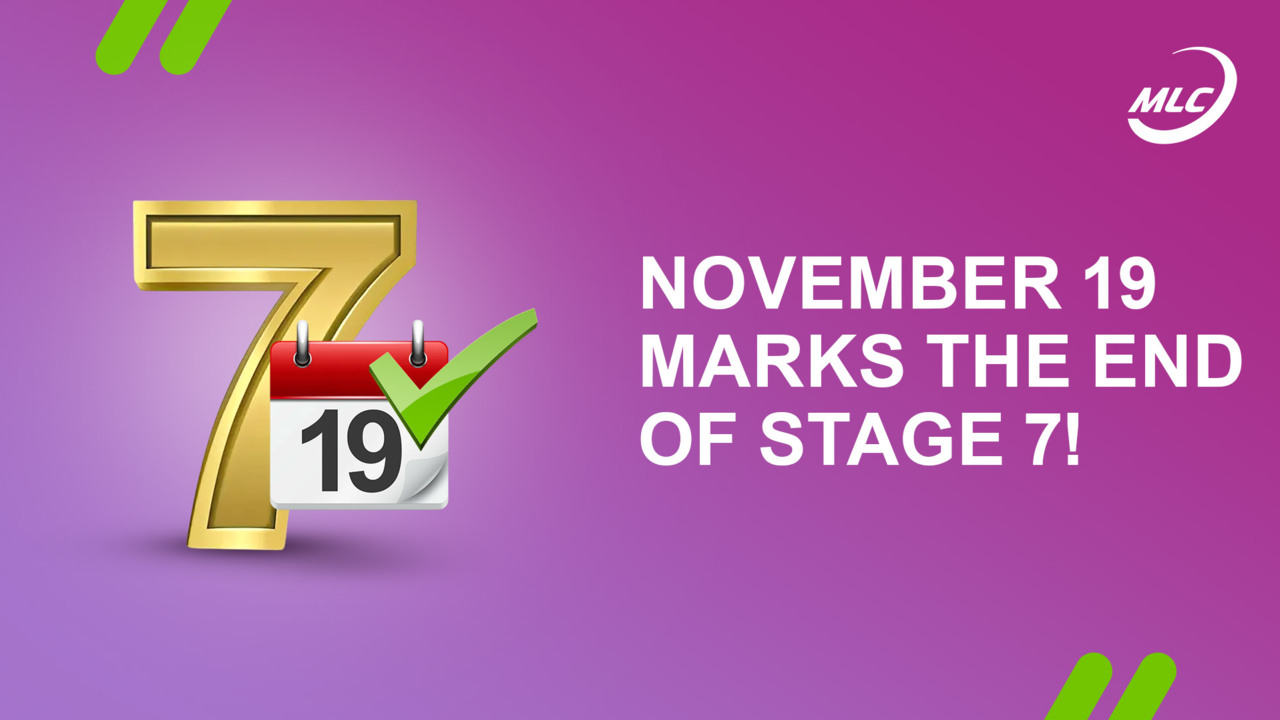 November 19 marks the end of stage 7!