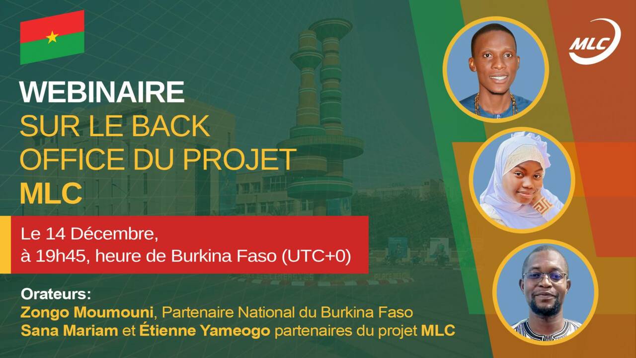 Burkina Faso. Webinaire sur le back office du projet MLC