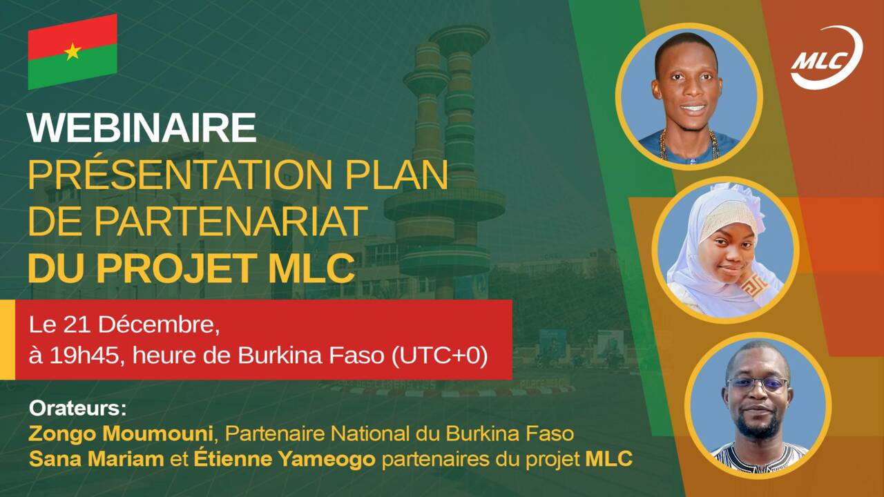 Burkina Faso. Webinaire Présentation plan de partenariat du projet MLC