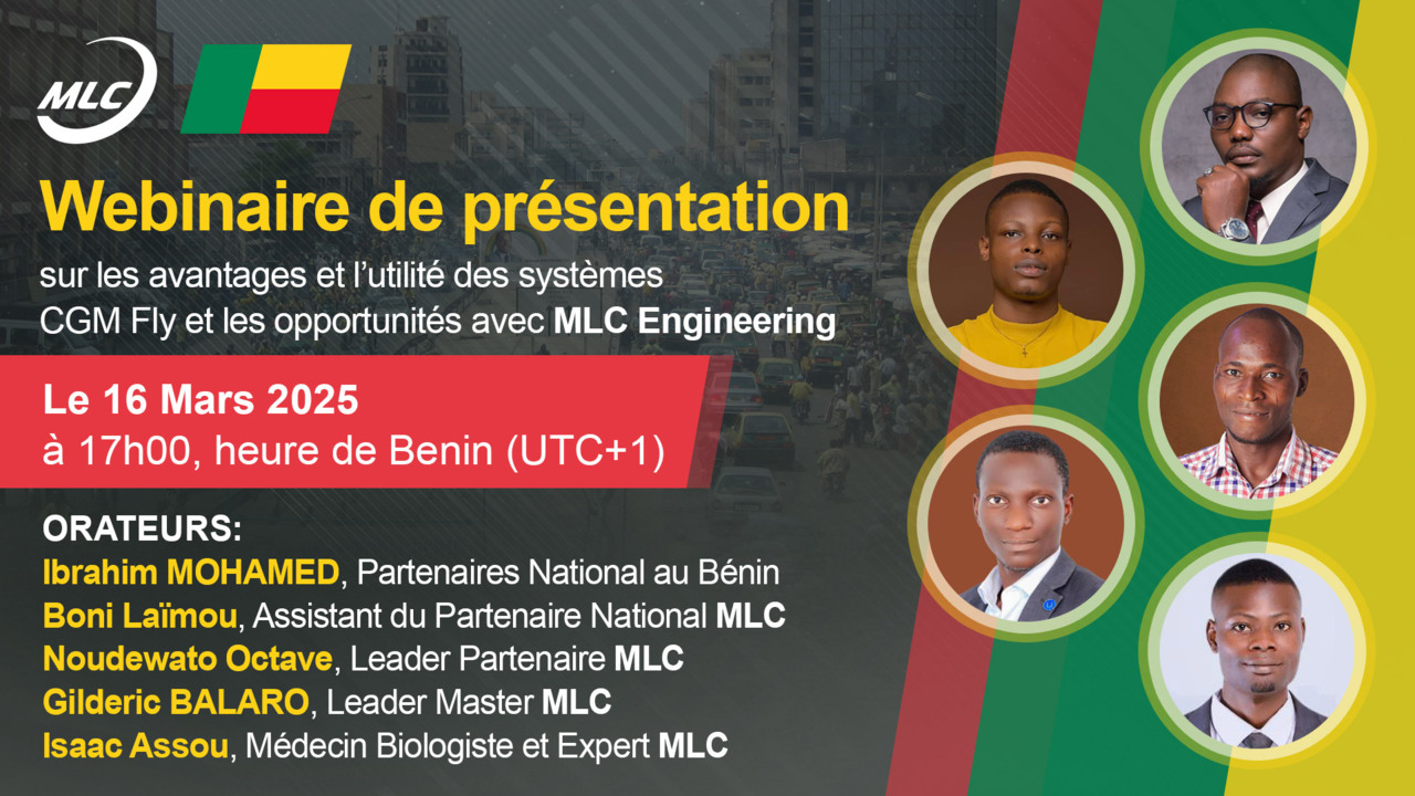 Webinaire de présentation sur les avantages et l’utilité des systèmes CGM Fly et les opportunités avec MLC Engineering.