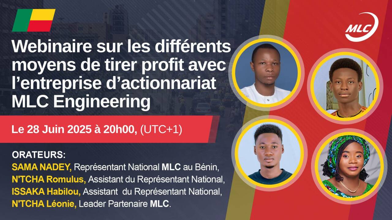 Webinaire sur les différents moyens de tirer profit avec l’entreprise d’actionnariat MLC Engineering