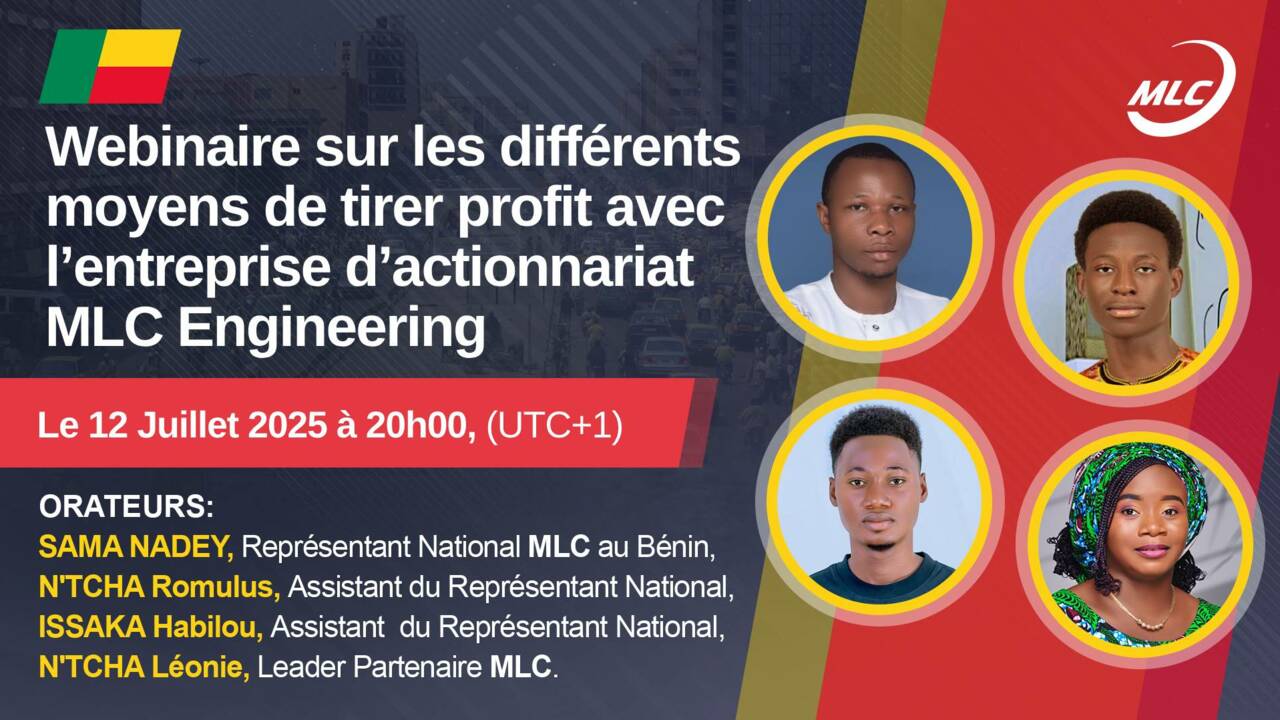 Webinaire sur les différents moyens de tirer profit avec l’entreprise d’actionnariat MLC Engineering