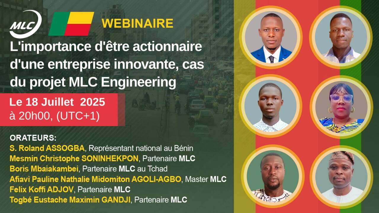 Webinaire. L'importance d'être actionnaire d'une entreprise innovante, cas du projet MLC Engineering