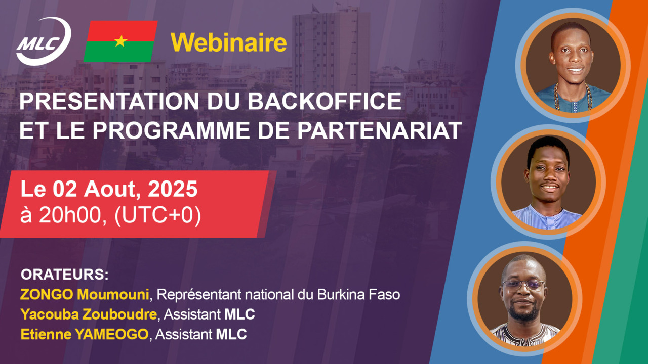 Webinaire. PRESENTATION DU BACKOFFICE ET LE PROGRAMME DE PARTENARIAT
