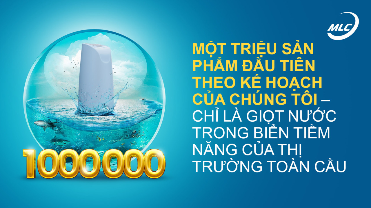 Một triệu sản phẩm đầu tiên theo kế hoạch của chúng tôi — chỉ là giọt nước trong biển tiềm năng của thị trường toàn cầu