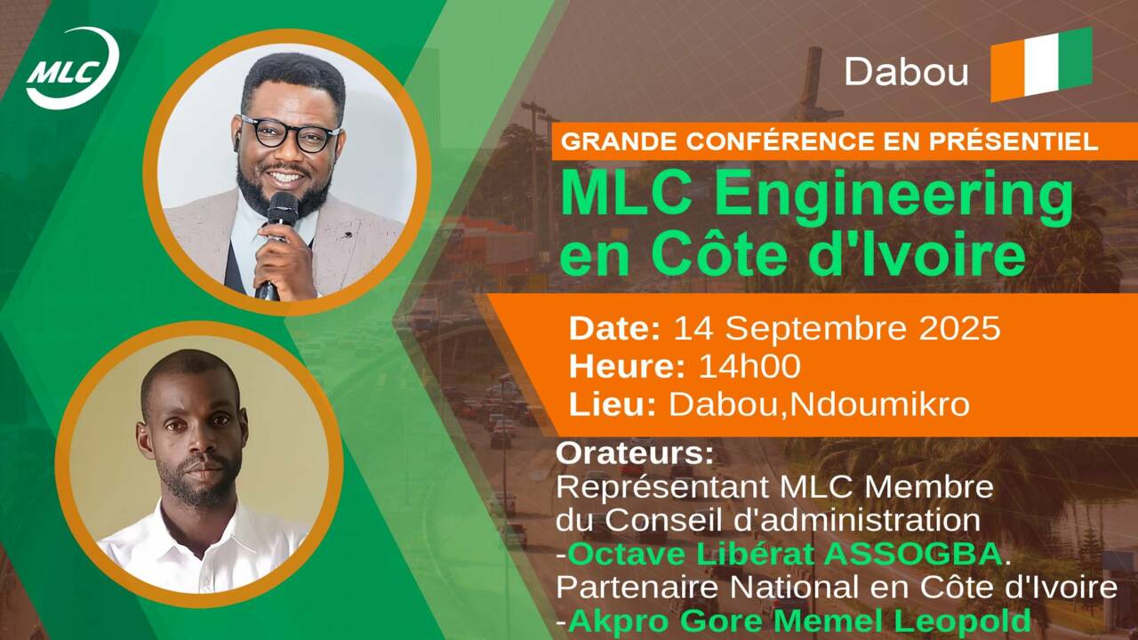 Dabou. CONFÉRENCE EN PRÉSENTIEL MLC Engineering en Côte d'Ivoire