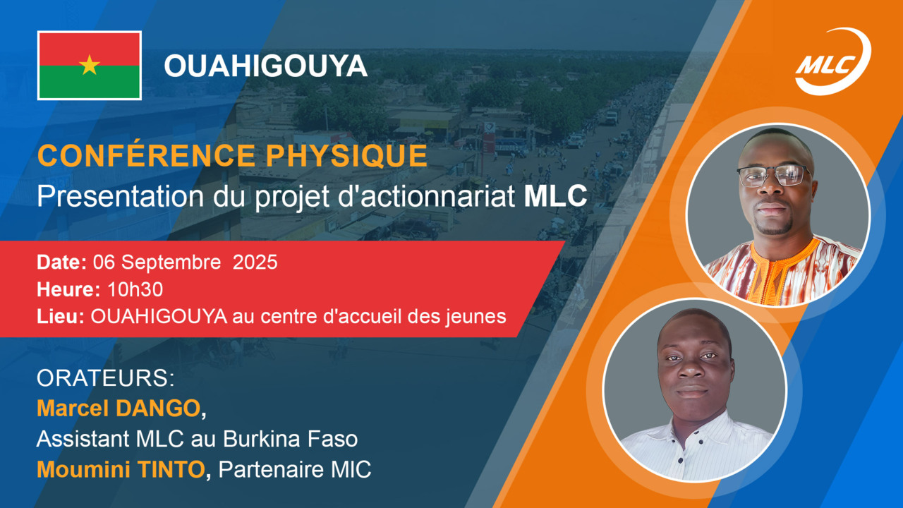 OUAHIGOUYA. Conference physique. Рresentation du projet d'actionnariat MLC