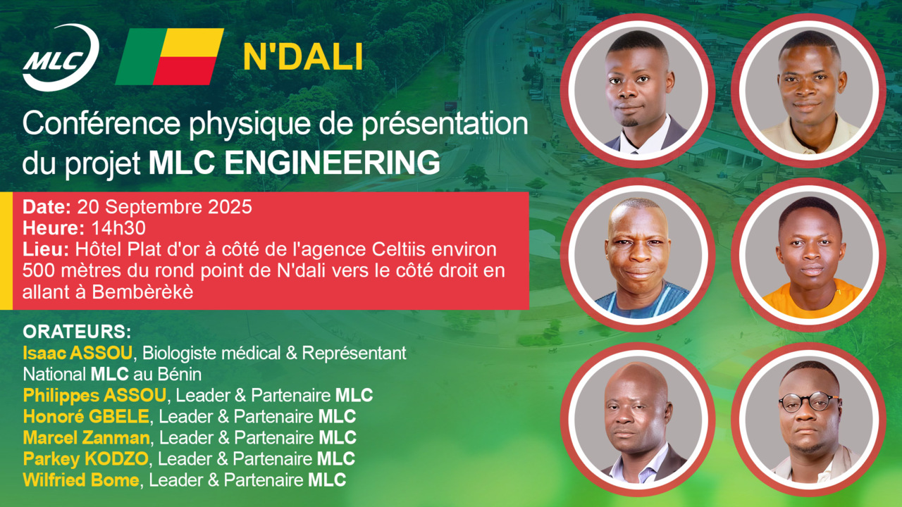 N'DALI. Conférence physique de présentation du projet MLC ENGINEERING