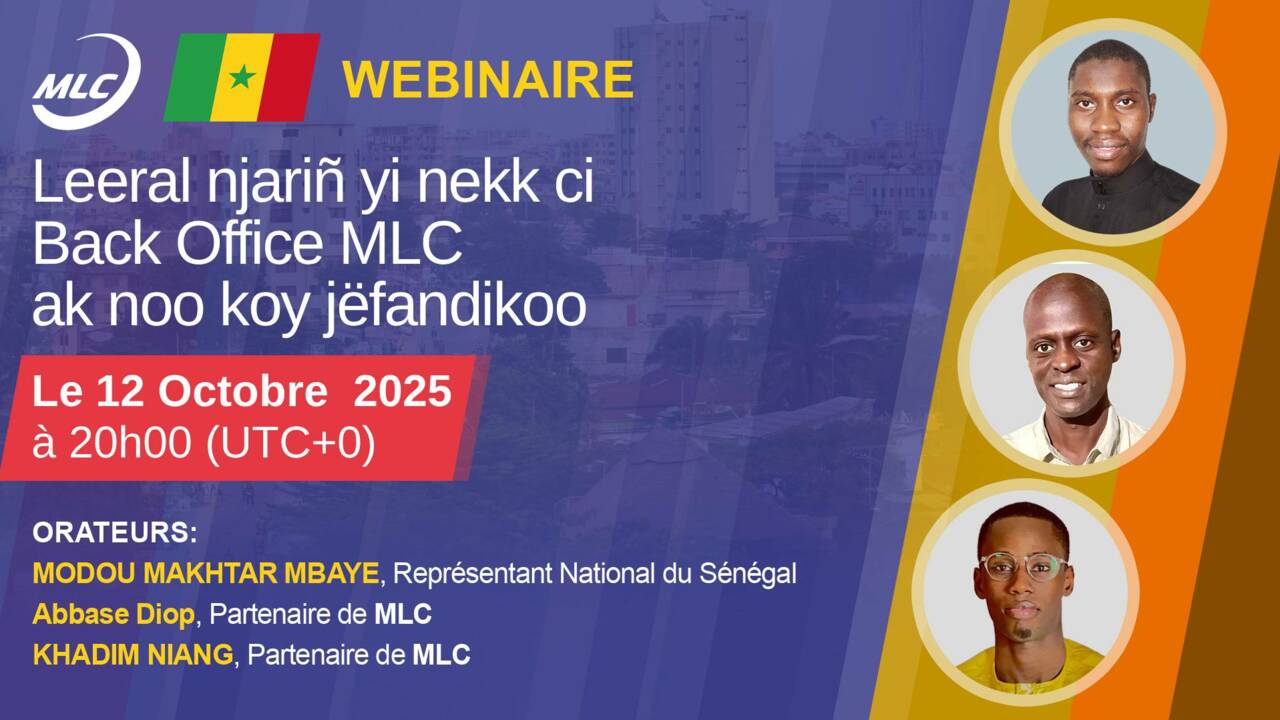 Webinaire. Leeral njariñ yi nekk ci Back Office MLC ak noo koy jëfandikoo