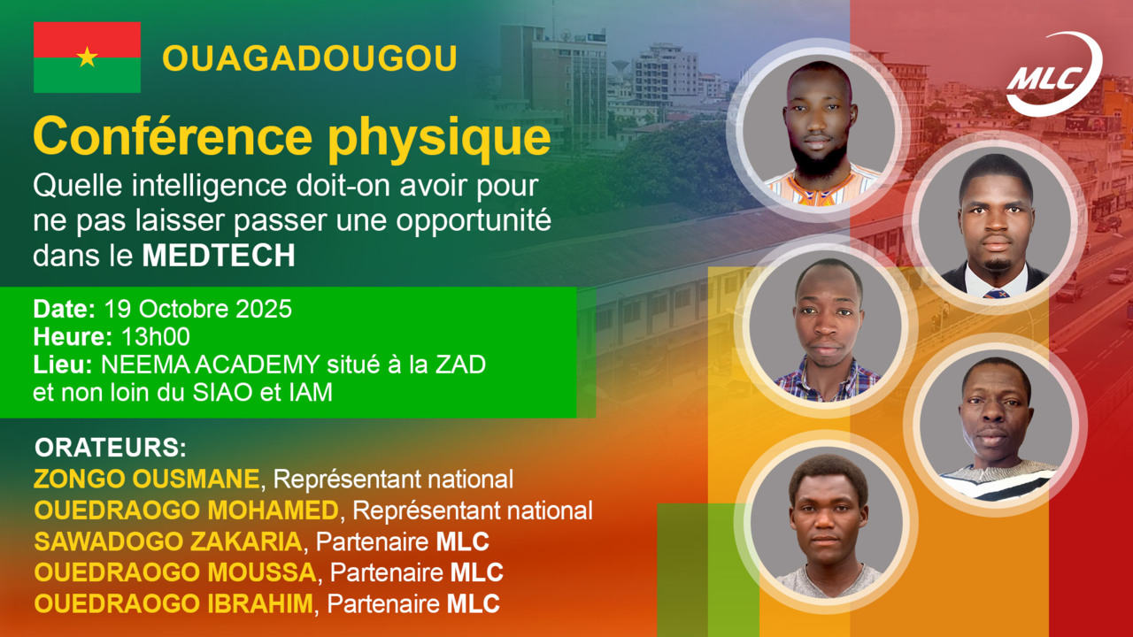 Conférence physique à Ouagadougou. Quelle intelligence doit-on avoir pour ne pas laisser passer une opportunité dans le MEDTECH.