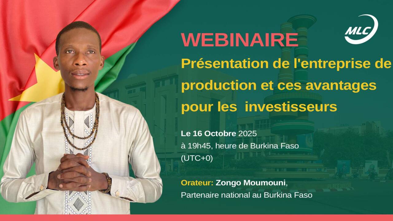 Webinaire.  Présentation de l'entreprise de production et ces avantages pour les investisseurs