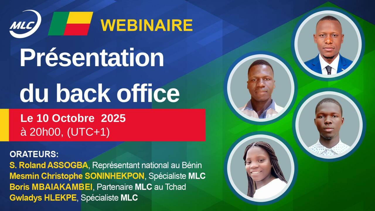 Webinaire.  Présentation du back office