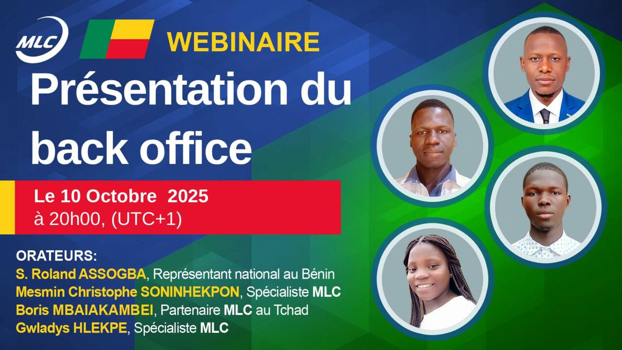 Webinaire.  Présentation du back office