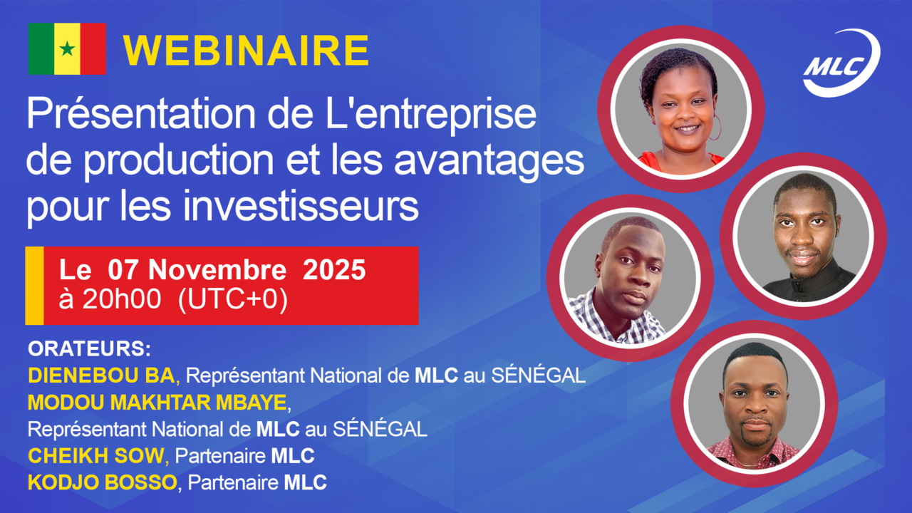 Webinaire: Présentation de L'entreprise de production et les avantages pour les investisseurs