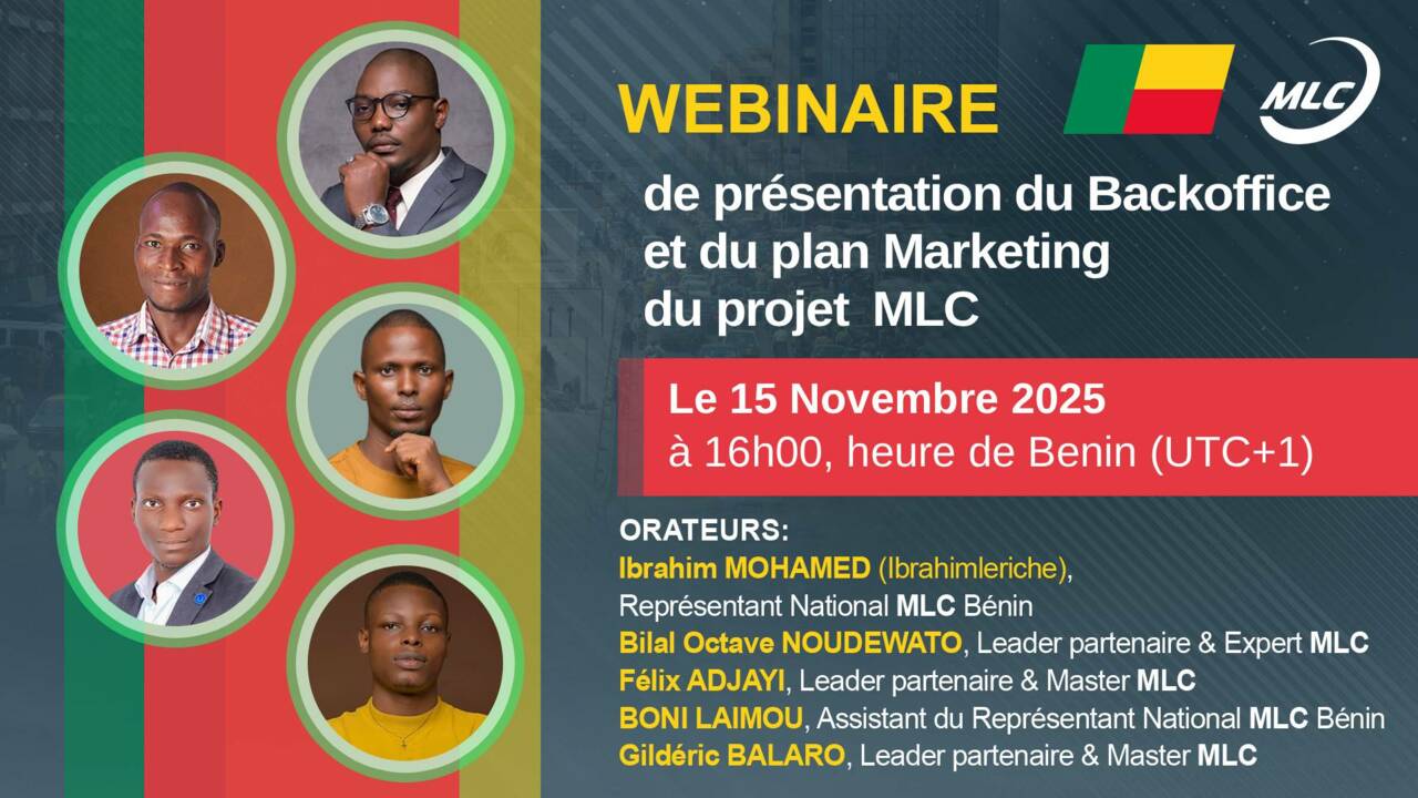 Webinaire de présentation du backoffice et du plan marketing du projet MLC
