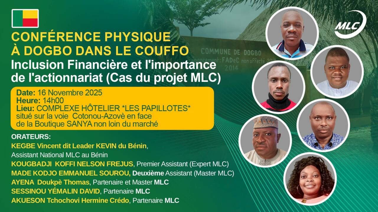 Conférence physique à DOGBO dans le COUFFO.  Inclusion Financière et l'importance de l'actionnariat (Cas du projet MLC)