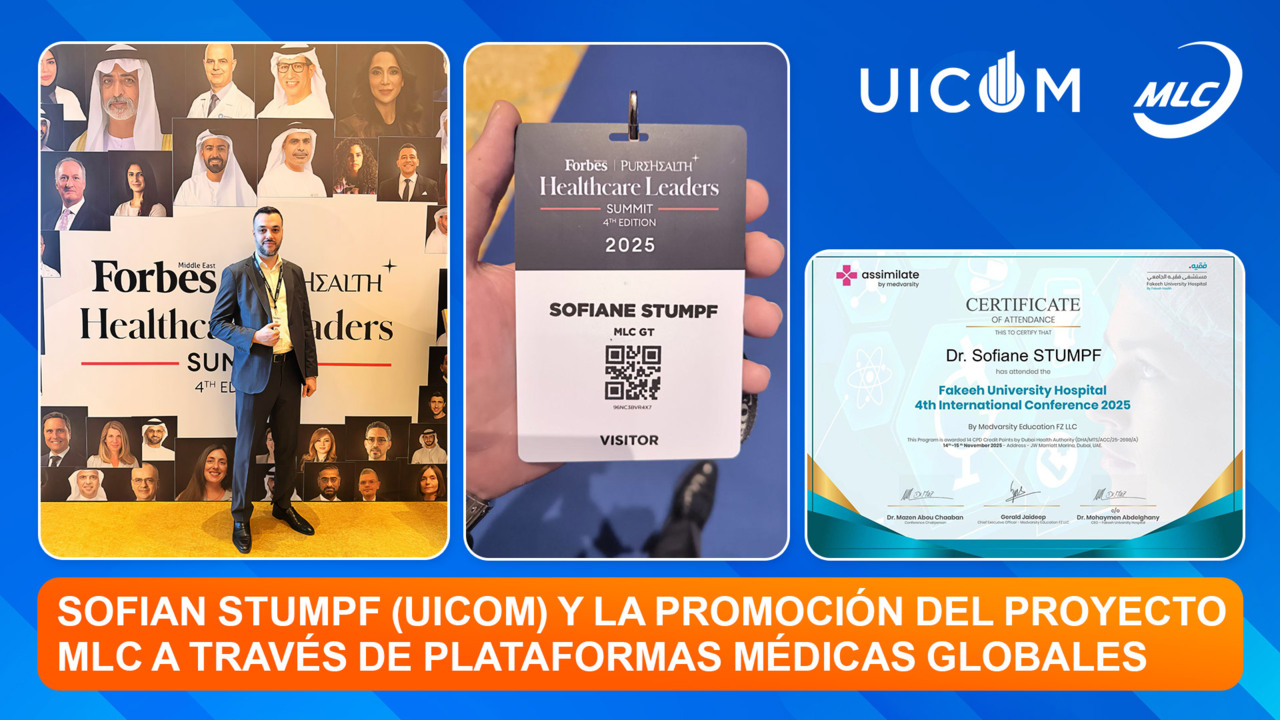Sofian STUMPF (UICOM) y la promoción del proyecto MLC a través de plataformas médicas globales