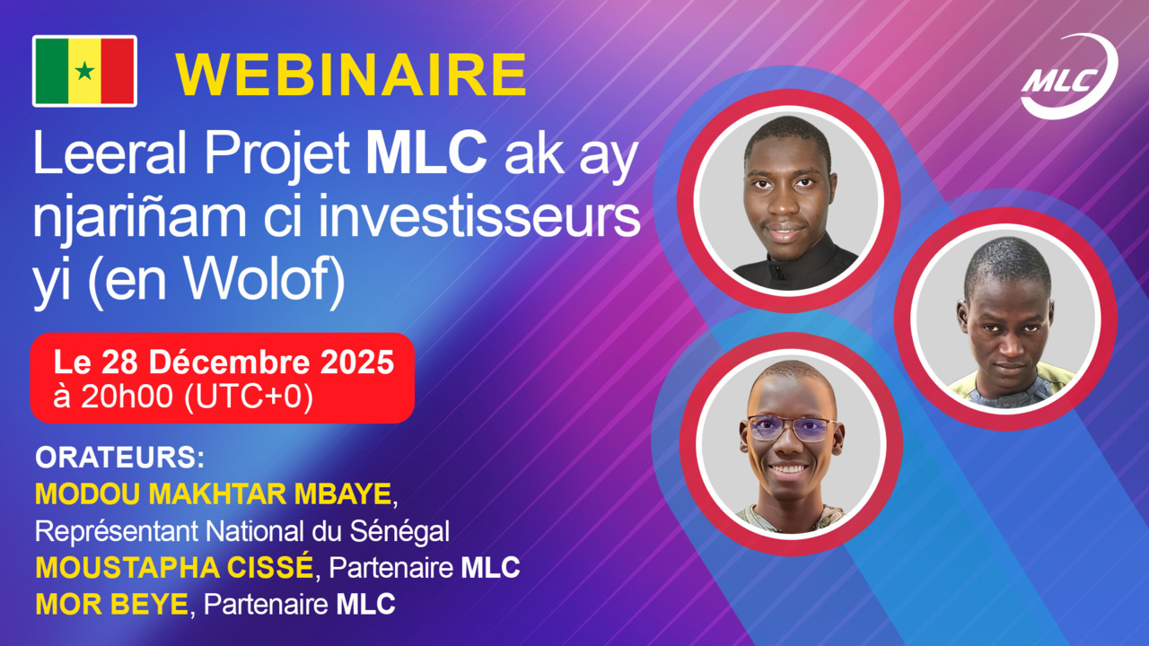 Webinaire. Leeral Projet MLC ak ay njariñam ci investisseurs yi