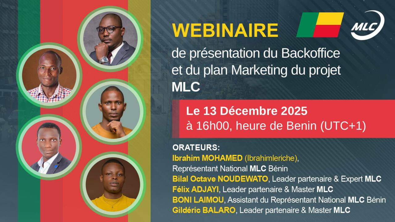Webinaire de présentation du backoffice et du plan marketing du projet MLC