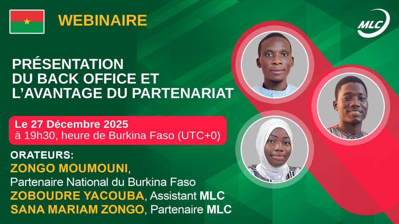 Webinaire. Présentation du Back office et l’avantage du partenariat