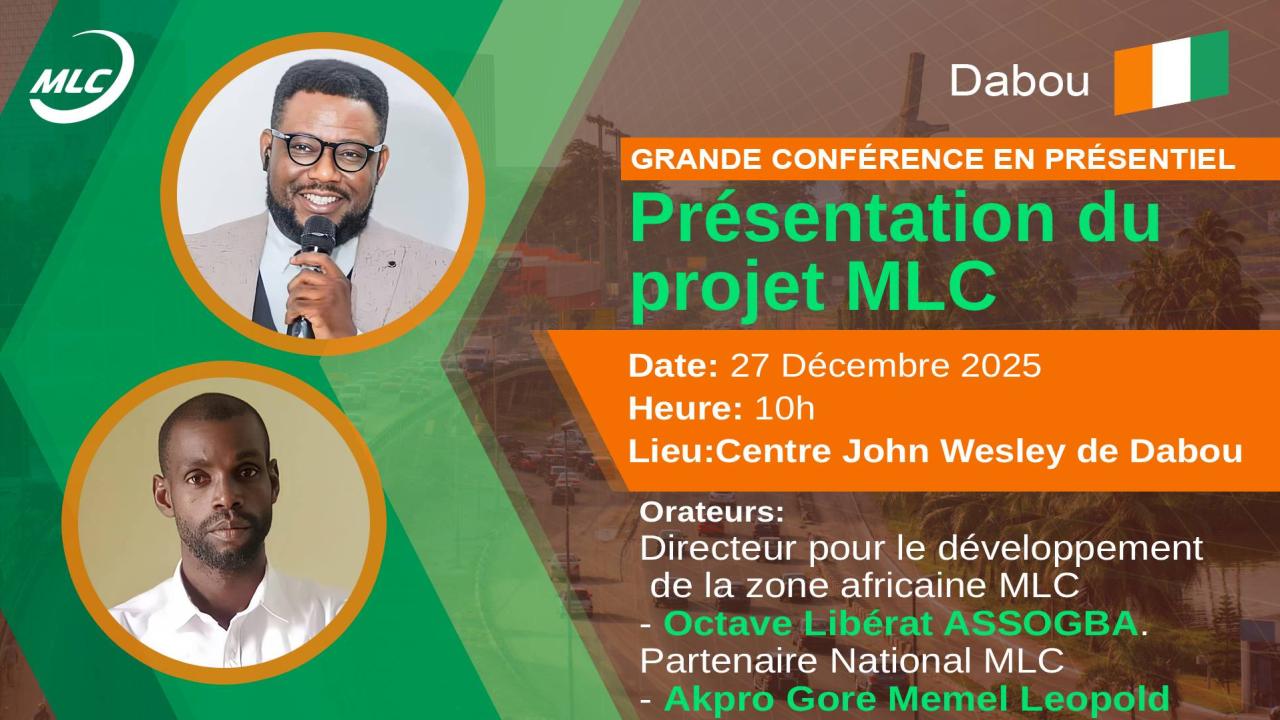Dabou . Conférence Présentation du projet MLC.