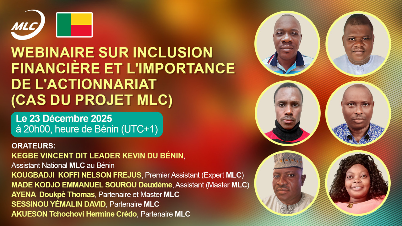 WEBINAIRE sur  Inclusion Financière et l'importance de l'actionnariat (Cas du projet MLC)