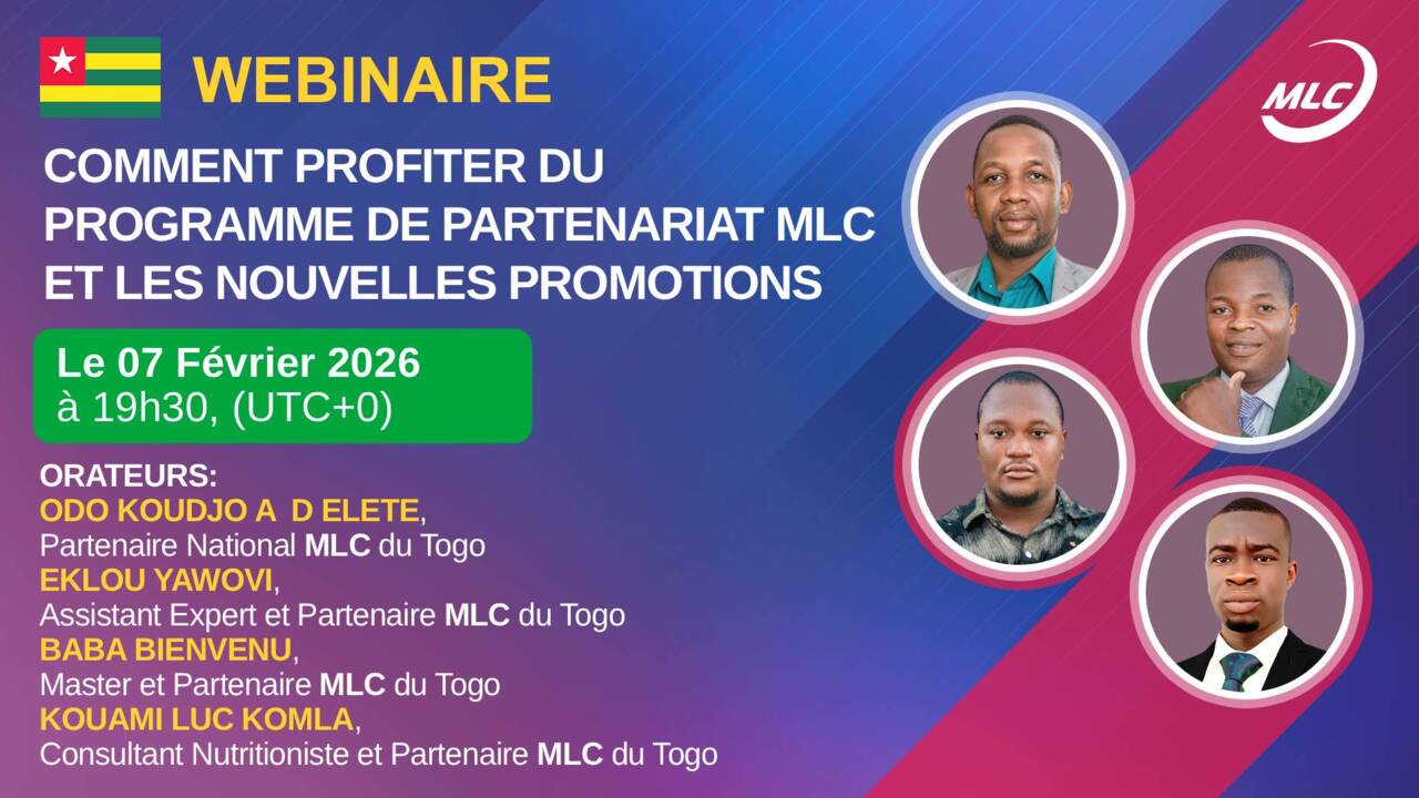 Webinaire.  Comment profiter du programme de partenariat MLC et les nouvelles promotions