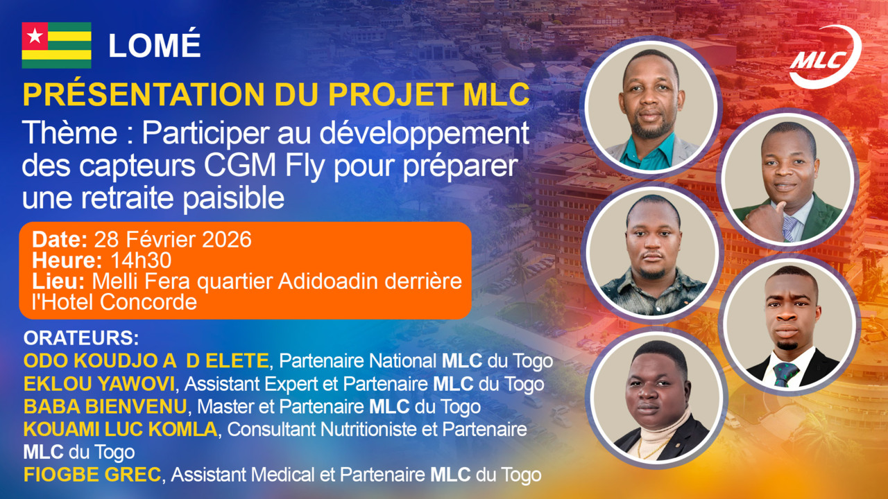 Conférence physique à LOME.  Présentation du projet MLC