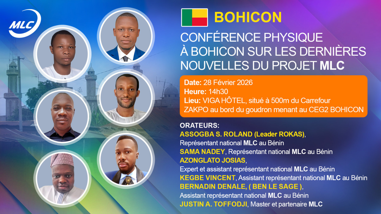 CONFÉRENCE PHYSIQUE À BOHICON SUR LES DERNIÈRES NOUVELLES DU PROJET MLC.