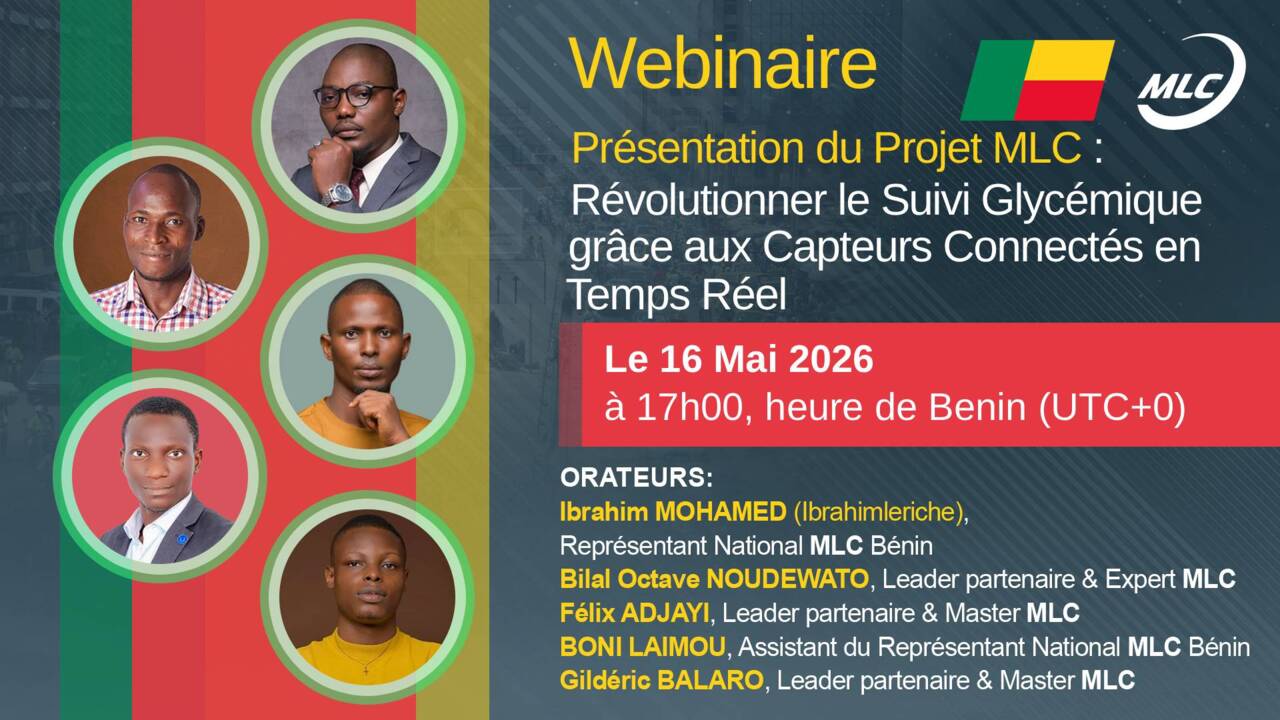 Webinaire. Présentation du Projet MLC : Révolutionner le Suivi Glycémique grâce aux Capteurs Connectés en Temps Réel