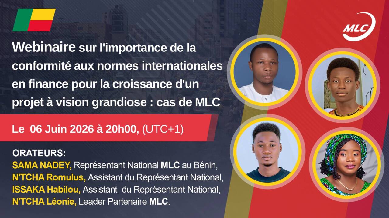 Webinaire sur l'importance de la conformité aux normes internationales en finance pour la croissance d'une start-up à vision grandiose : cas de MLC