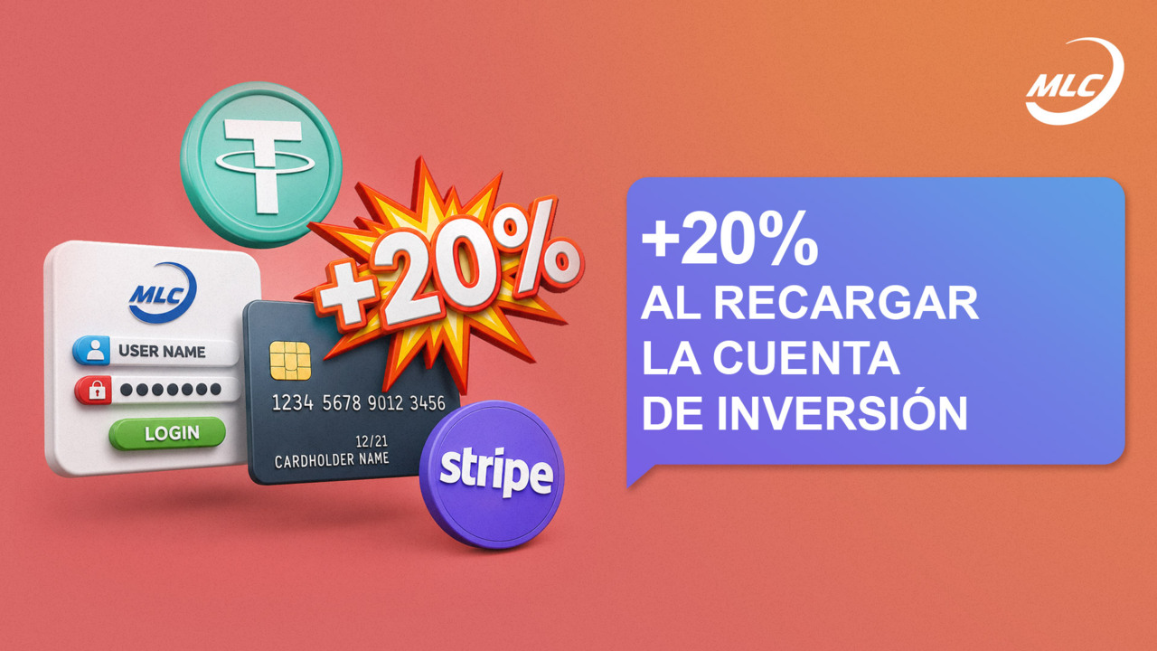 +20% al recargar la cuenta de inversión