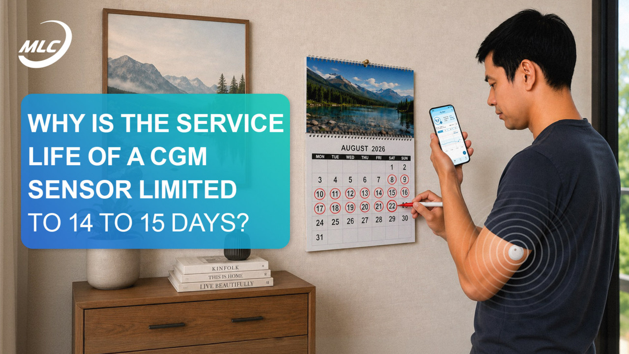 Why is the service life of a CGM sensor limited to 14 to 15 days?