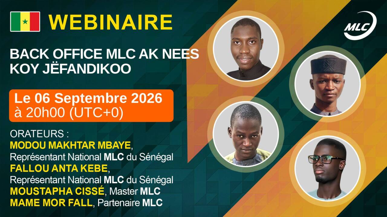 Webinaire. Back Office MLC ak nees koy jëfandikoo