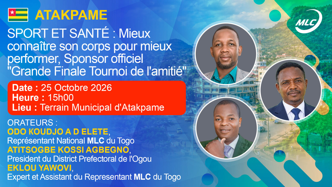 Atakpame. SPORT ET SANTÉ : Mieux connaître son corps pour mieux performer, Sponsor officiel 