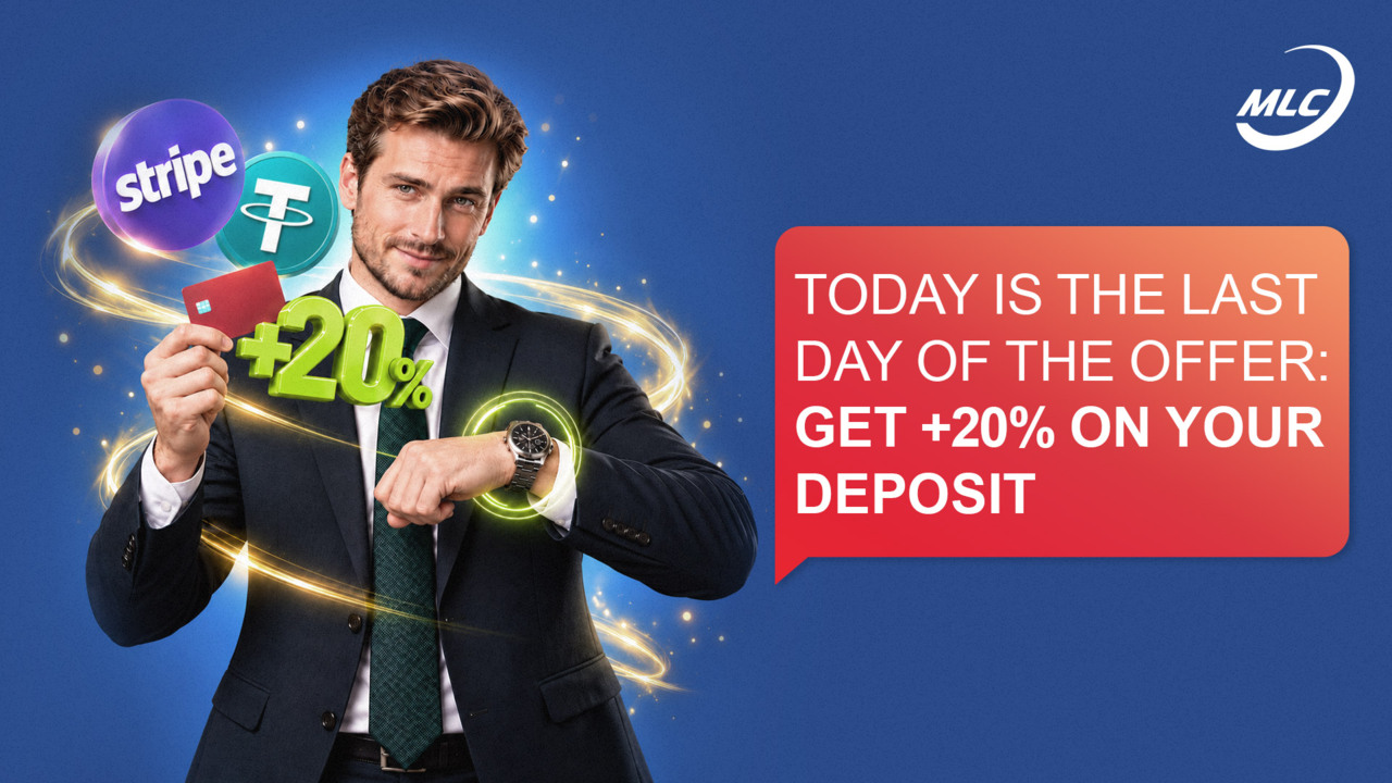 Today is the last day of the offer: get +20% on your deposit